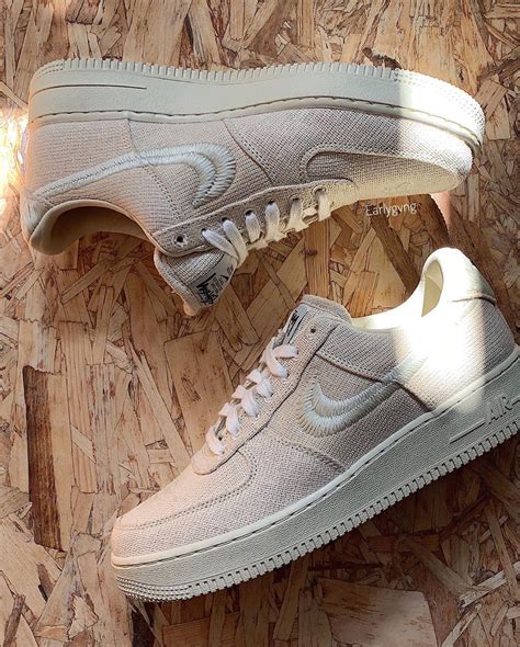 nike air force 1 stussy beige|nike air force one stussy.